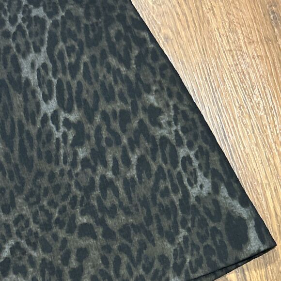 Sandro Paris Dress Womens 1 US Small Black Brown Animal Print Sheer Sleeves Top - Picture 5 of 8